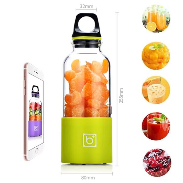 خلاط عصير محمول للفواكه والخضروات قابل للشحن Rechargeable Portable Juicer Blenderfor Fruits And Vegetables - Image 9