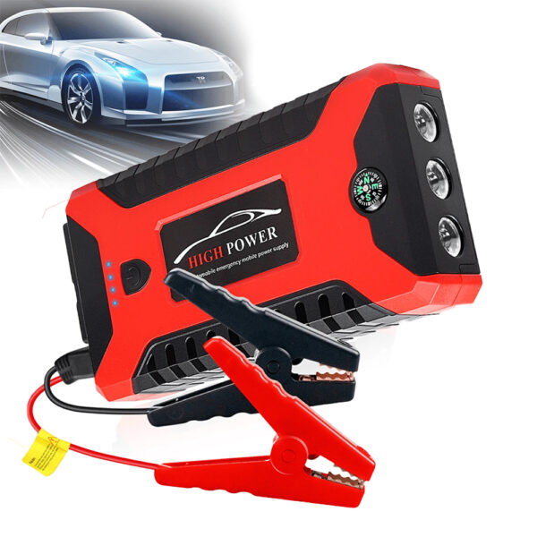 بور بانك و شاحن بطارية السيارة مع كوابل متعدد الاستخدام Multi-Function Jump Starter Automobile Emergency Power Supply