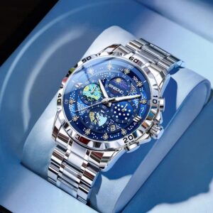 BINBOND men's watch featuring a starry sky or "Van Gogh"