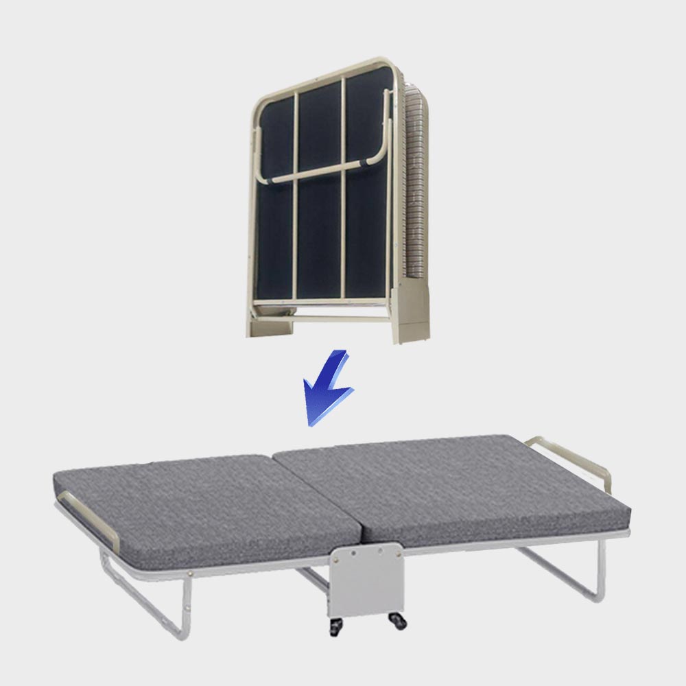 سرير معدني كبير قابل للطي والتخزين – Folding Metal Bed