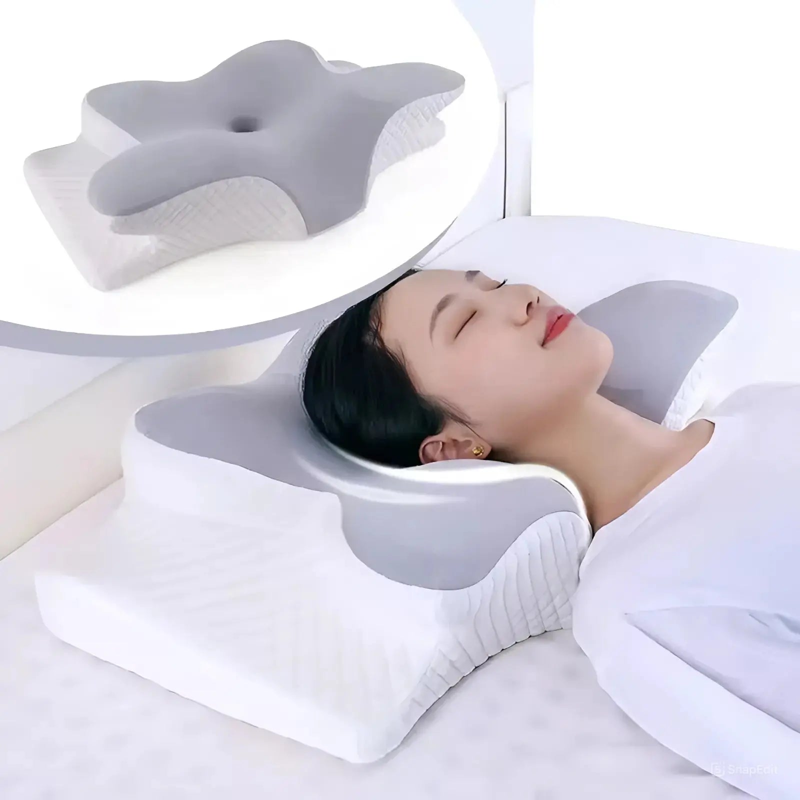 وسادة ميموري فوم لدعم الرقبة والرأس بتصميم الفراشة Butterfly Memory Foam Neck Support Pillow